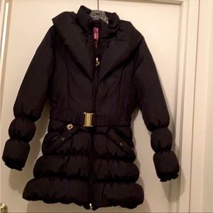 💖 Betsey Johnson Black Belted Puffer Jacket 💖